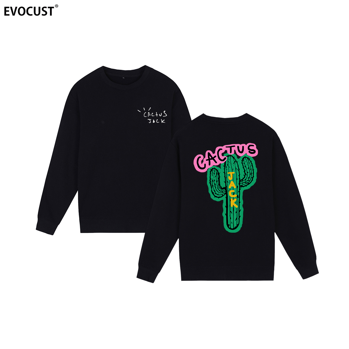 Jack cactus Travis Scott嘻哈仙人掌hip hop饶舌男女圆领卫衣