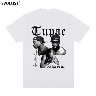2pac短袖T恤Tupac图派克说唱饶舌嘻哈Rap潮球星大虫人像高街美式