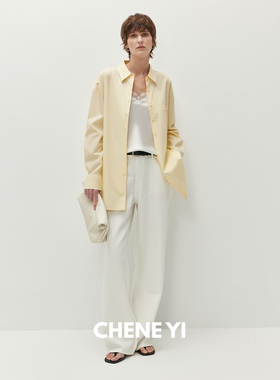 CHENE YI 松弛感天丝棉休闲通勤高级感长袖宽松衬衫女外套上衣
