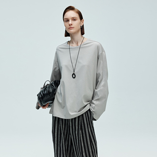 CHENE T恤 松紧腰半身裙休闲套装 女 YI級简ROW风立体分割设计长袖