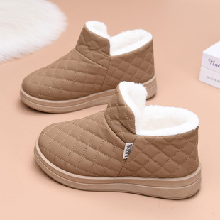 2024新款雪地靴冬加绒加厚舒适保暖棉鞋休闲防滑靴子短筒女士棉鞋