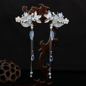 汉服配饰古装 夹子流苏步摇发饰古风头饰小鹿发夹对夹古代边夹表演