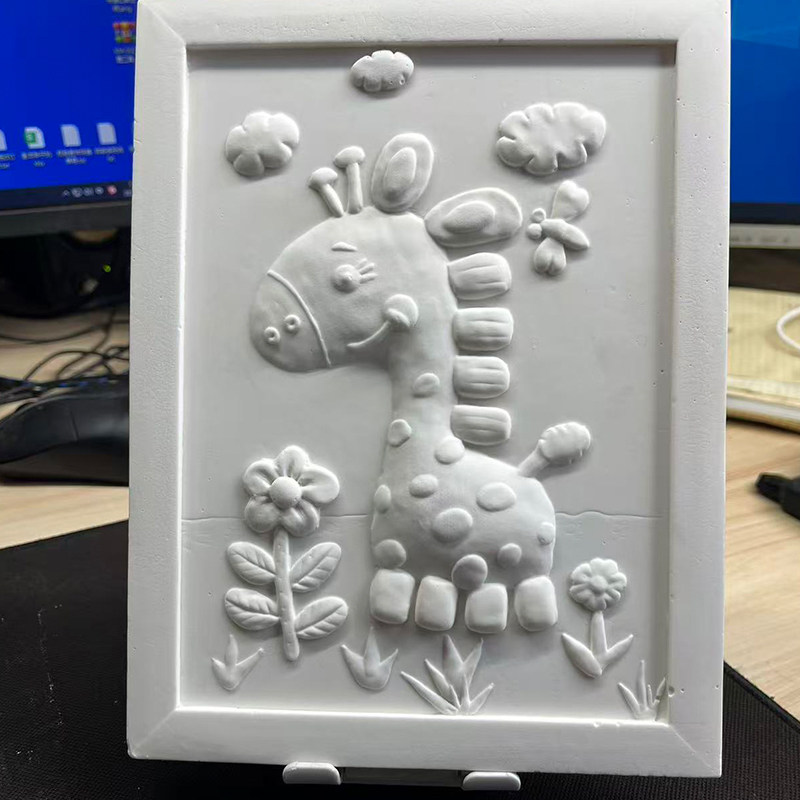 香薰石膏立体浮雕画装饰画石膏娃娃白坯涂色儿童手工diy画摆件