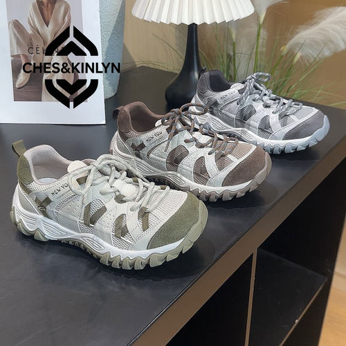 【CHES&KINLYN】老爹鞋女ins潮流2026时尚百搭厚底防滑休闲运动鞋