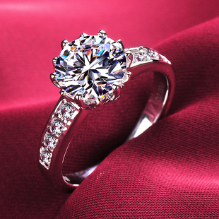 河南实验室培育合成钻石戒指CVD钻铂金婚戒珠宝首饰钻戒可定18K金