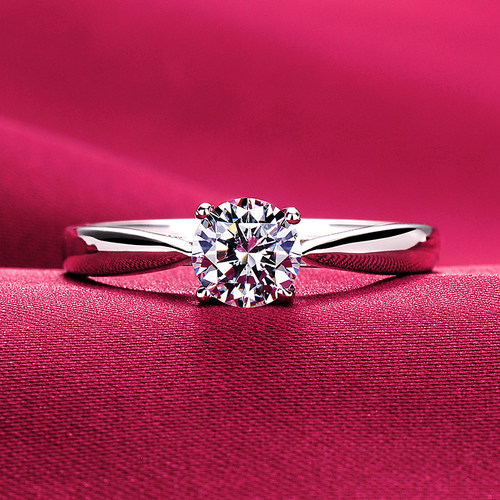 河南实验室培育合成钻石戒指CVD钻铂金婚戒珠宝首饰钻戒可定18K金