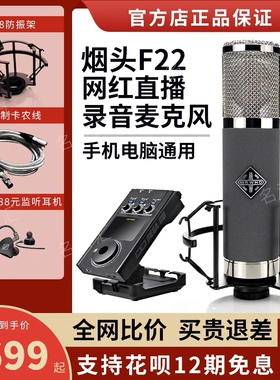 MRWHO F22晶体管大震振膜电容话筒烟头录音棚直播专用网红同款