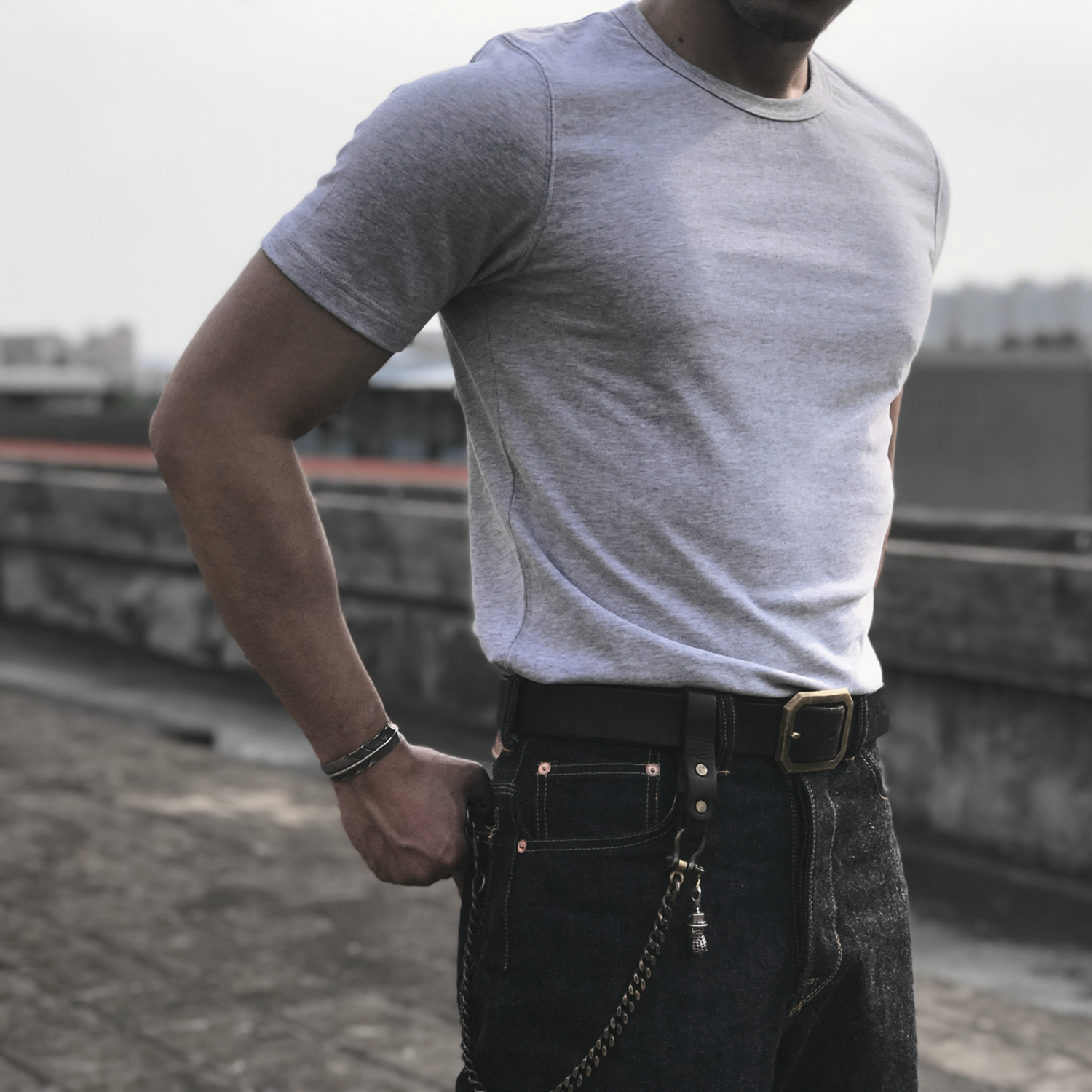 柴米美式复古短袖重磅修身纯棉休闲男T恤打底衫纯色阿美咔叽夏季|ruв категории Мужская одежда, футболка - от Buy2taobao.com для оказания профессиональной услуги покупки агента Taobao