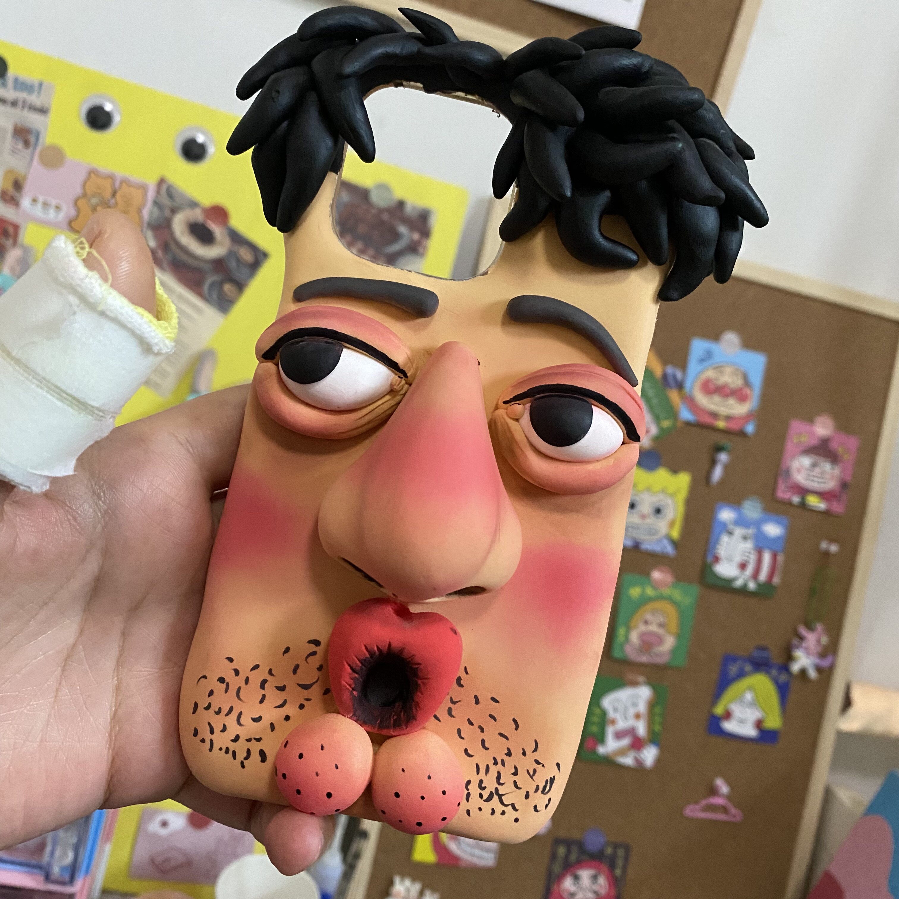 tian ding 原创粘土邋遢蛋蛋男 手机壳 适用所有型号 备注型号