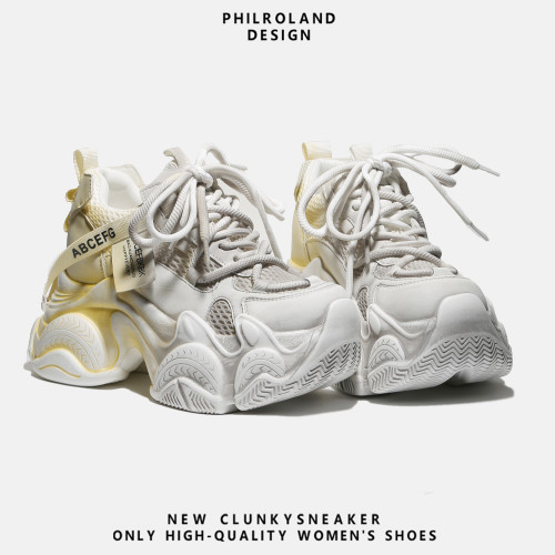 小个子内增高老爹鞋女2026春夏透气薄网休闲鞋轻便舒适运动鞋潮