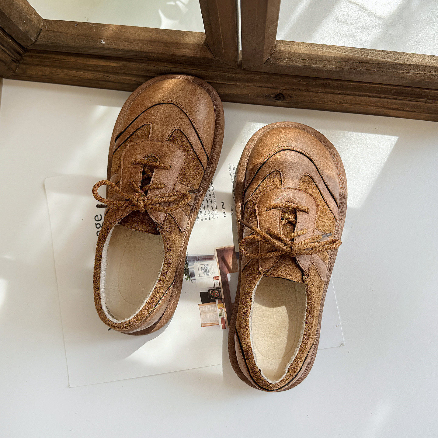 软底舒适丑萌单鞋女休闲圆头系带秋季勃肯鞋复古不累脚平底森女鞋,女鞋,勃肯鞋/软木鞋,淘宝优惠券,粉丝福利购,淘宝优惠卷