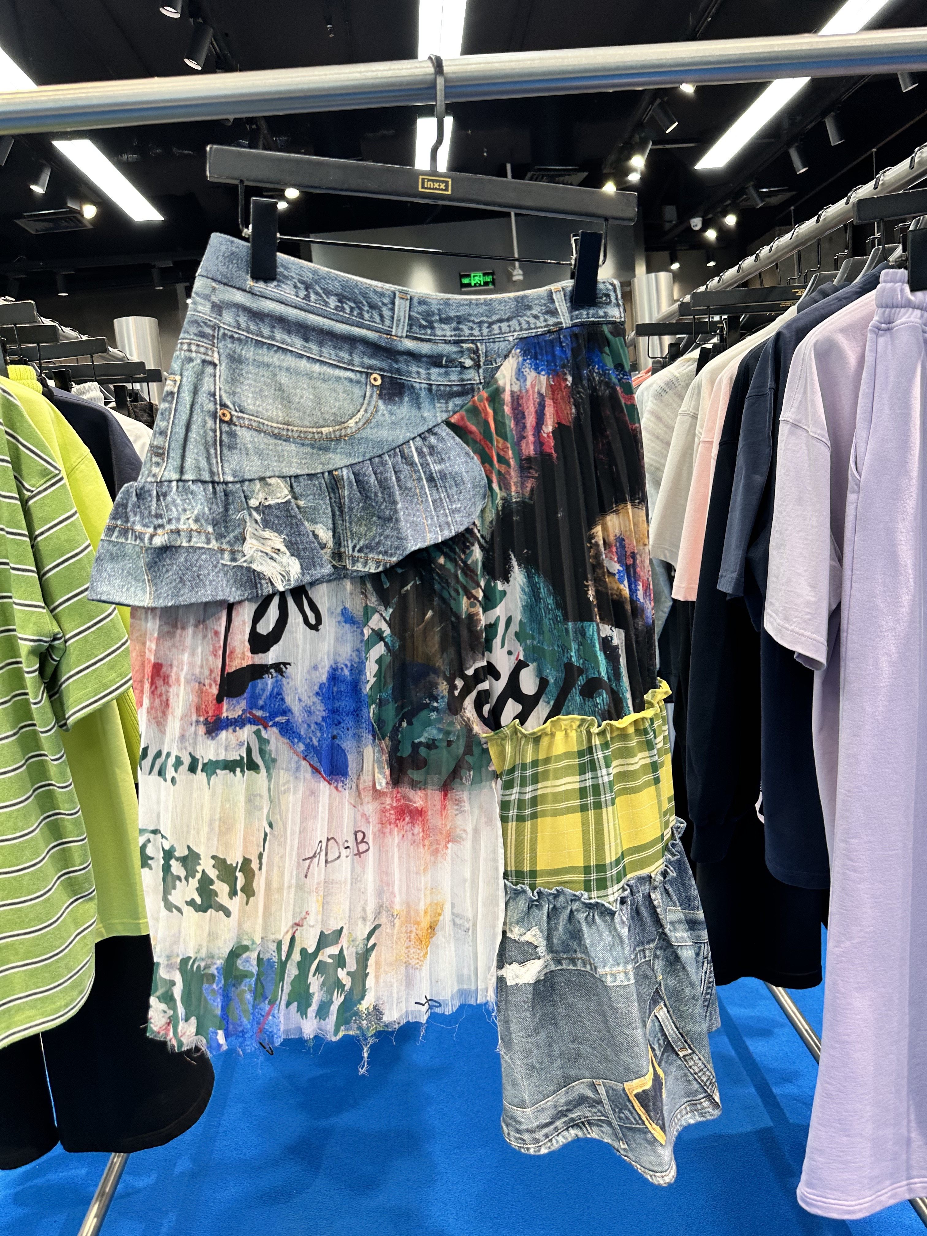 inxx买手正品andersson bell女士不对称拼接半身裙nld203b121