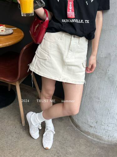 TRUSTME短裙A字通勤A工装