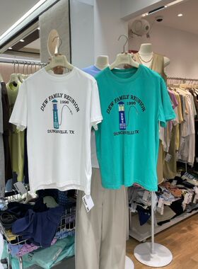 TRUST ME2025夏季ins图案英文Tee百搭宽松显瘦印花圆领短袖T恤女