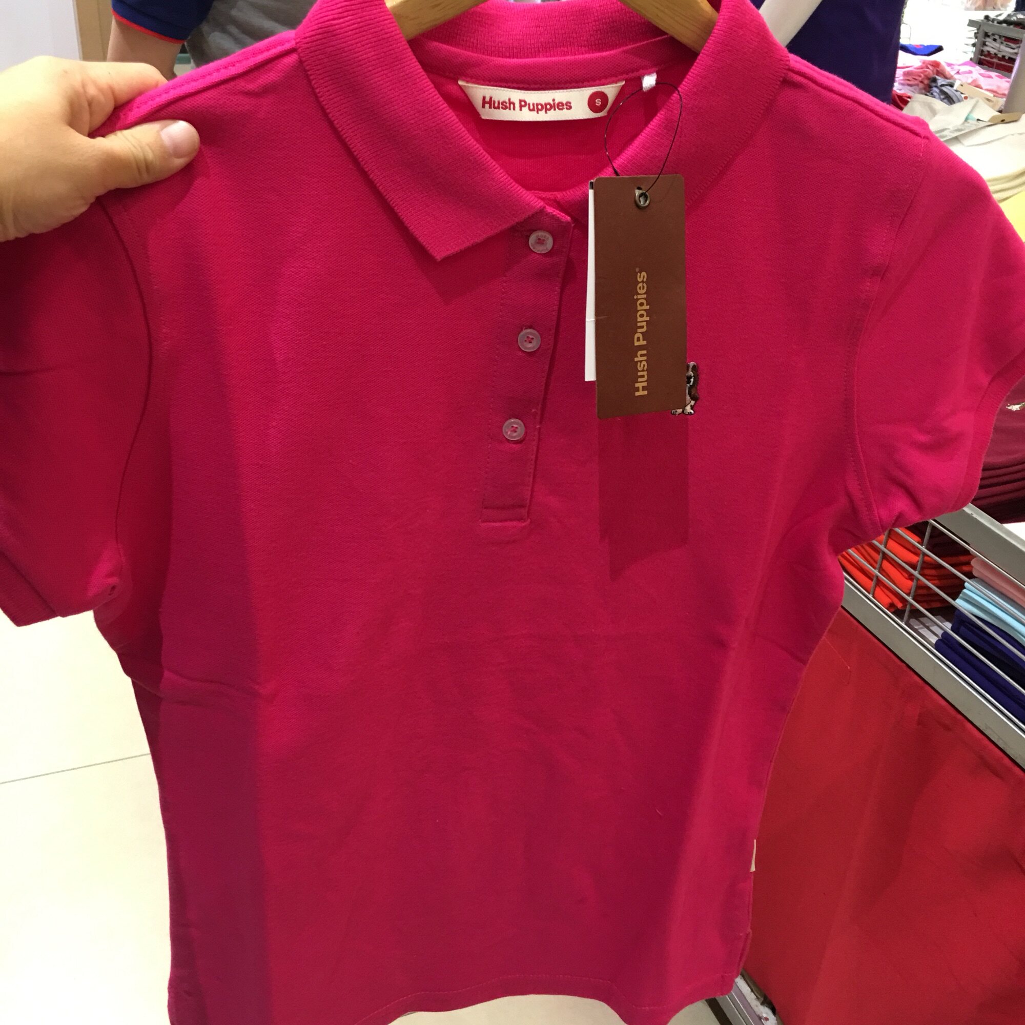 *Two less 40* Singapore hush puppies hush puppies Female models Solid pure cotton T-shirt Short sleeved poloin the Women's clothing/Boutique , T-shirt  category - from Buy2taobao.com to provide professional Taobao agent buy service