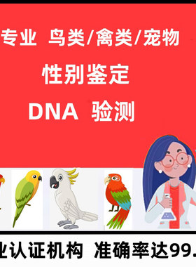 鸟禽DNA性别鉴定验卡玄凤牡丹虎皮大鹦鹉幼鸟活鸟检验检测分公母
