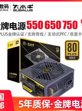 大水牛金牌电源650W750W电脑电源