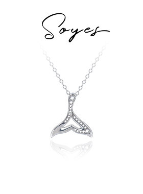 soyes/索野 坠链均925银合成锆石 余生有你鱼尾项链小众春节送礼
