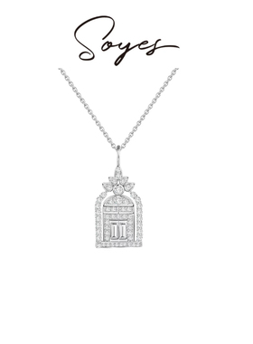 soyes/索野 铜合金锆石项链 幸福之门满钻项链情侣款