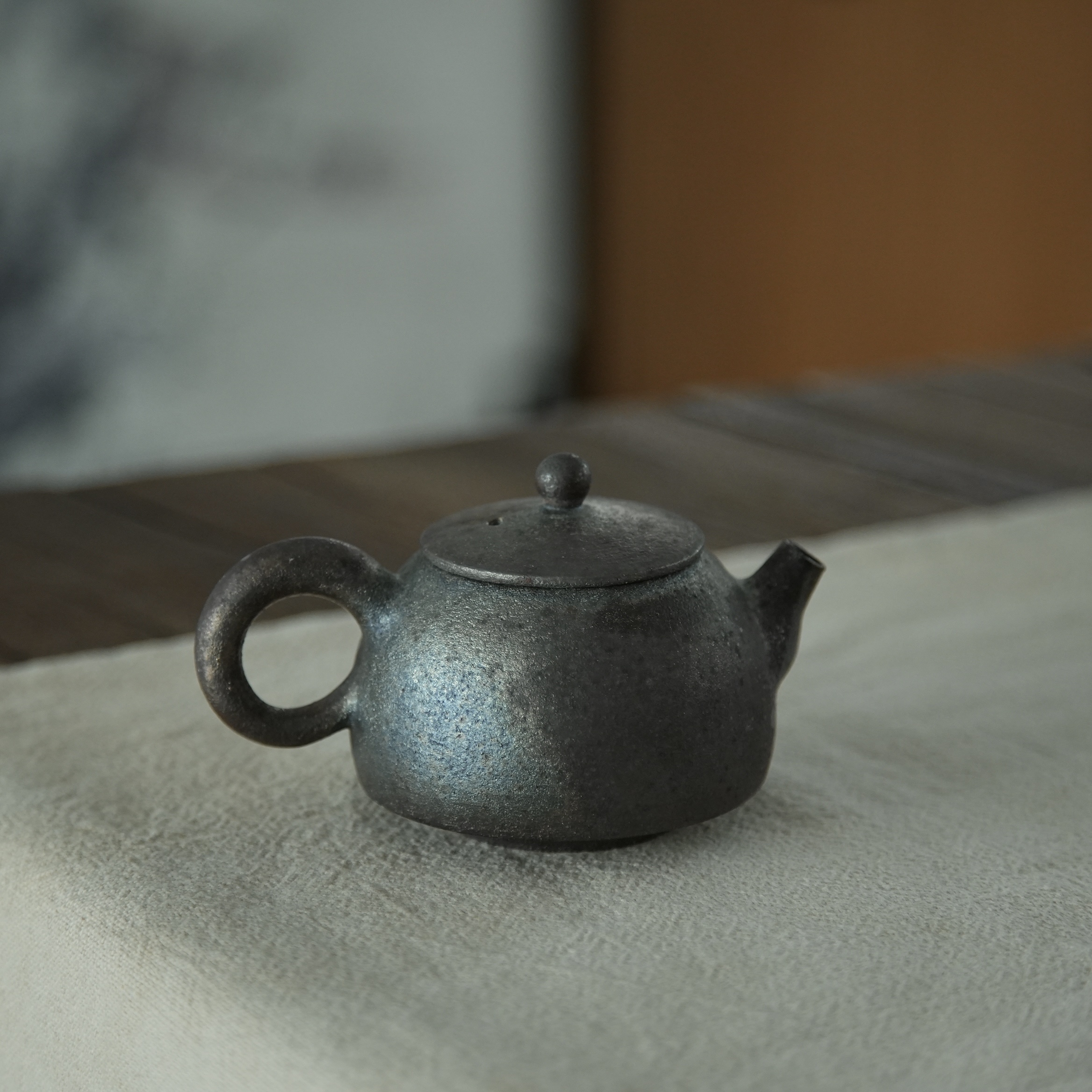 柴烧壶·如是壶｜铁胎泥 厚重感 复古老味 可养彩·155cc