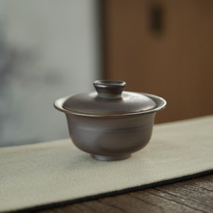柴烧盖碗｜细陶泥 古拙朴雅 ·120cc