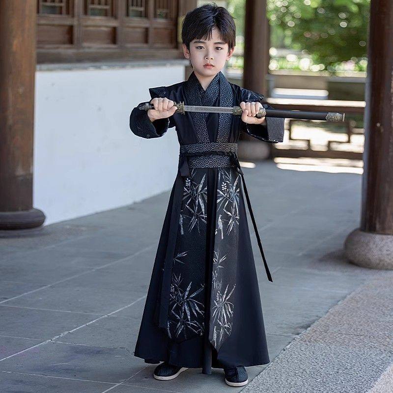 男女童国风汉服儿童侠客服图片