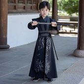 少爷女童花木兰cosP服装 汉服儿童中国小男孩唐装 男童侠客古风古装