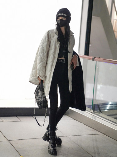 情侣薄款羽绒服宽松中长款衬衣领