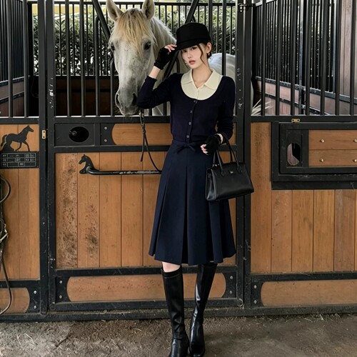 英伦气质大女主气场高知小资套装