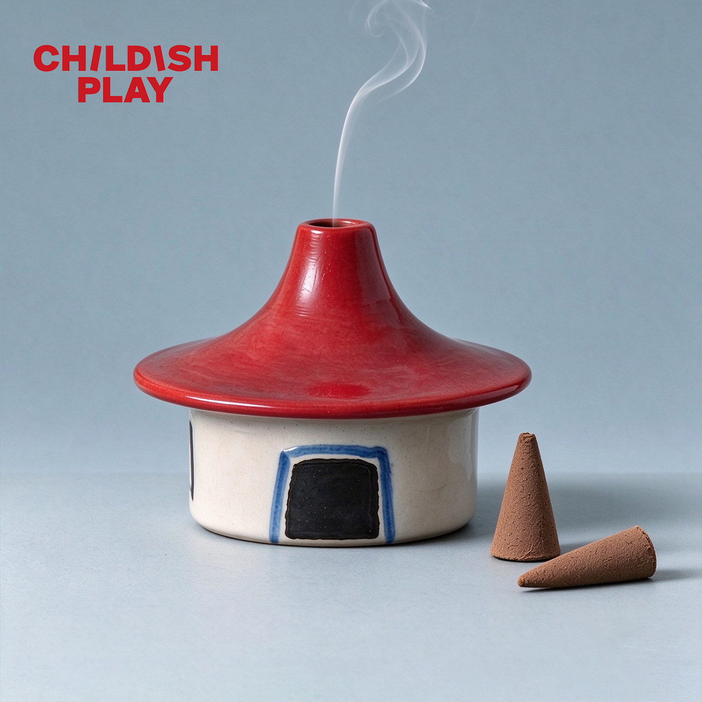 ChildishPlay红房子陶瓷塔香薰炉小房子香炉创意家居摆件生日礼物