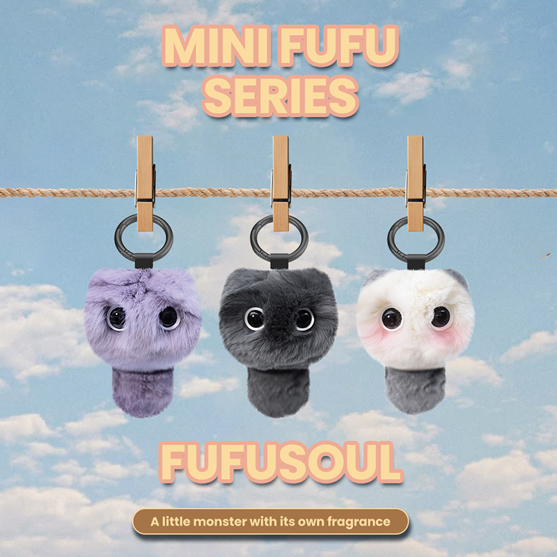 FUFUSOUL【迷你真毛钥匙扣】香氛潮玩公仔挂饰毛绒生日情人节礼物