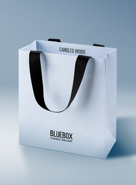 香薰蜡烛送人手提袋礼物袋新年包装袋子手拎方便礼盒纸袋Bluebox