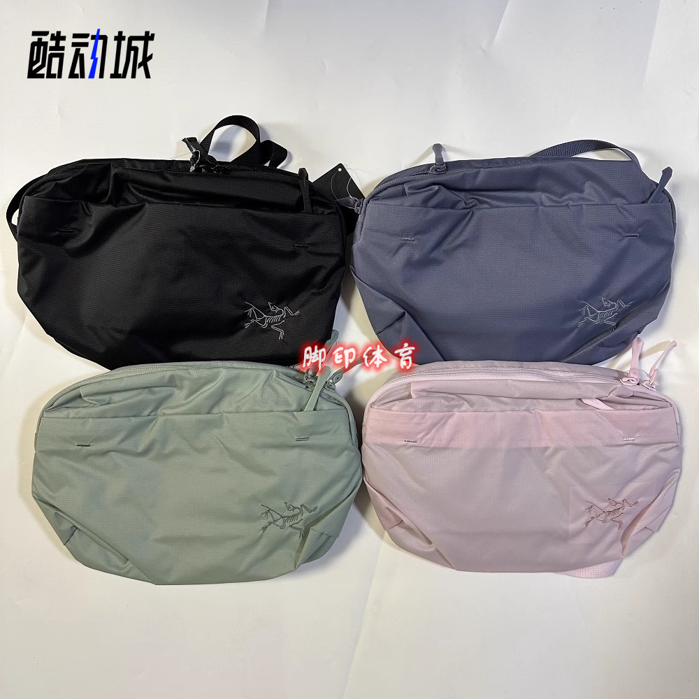 Arcteryx始祖鸟 2.5L HELIAD 6 尼龙单肩包斜挎包黑色 蓝色隐秘灰