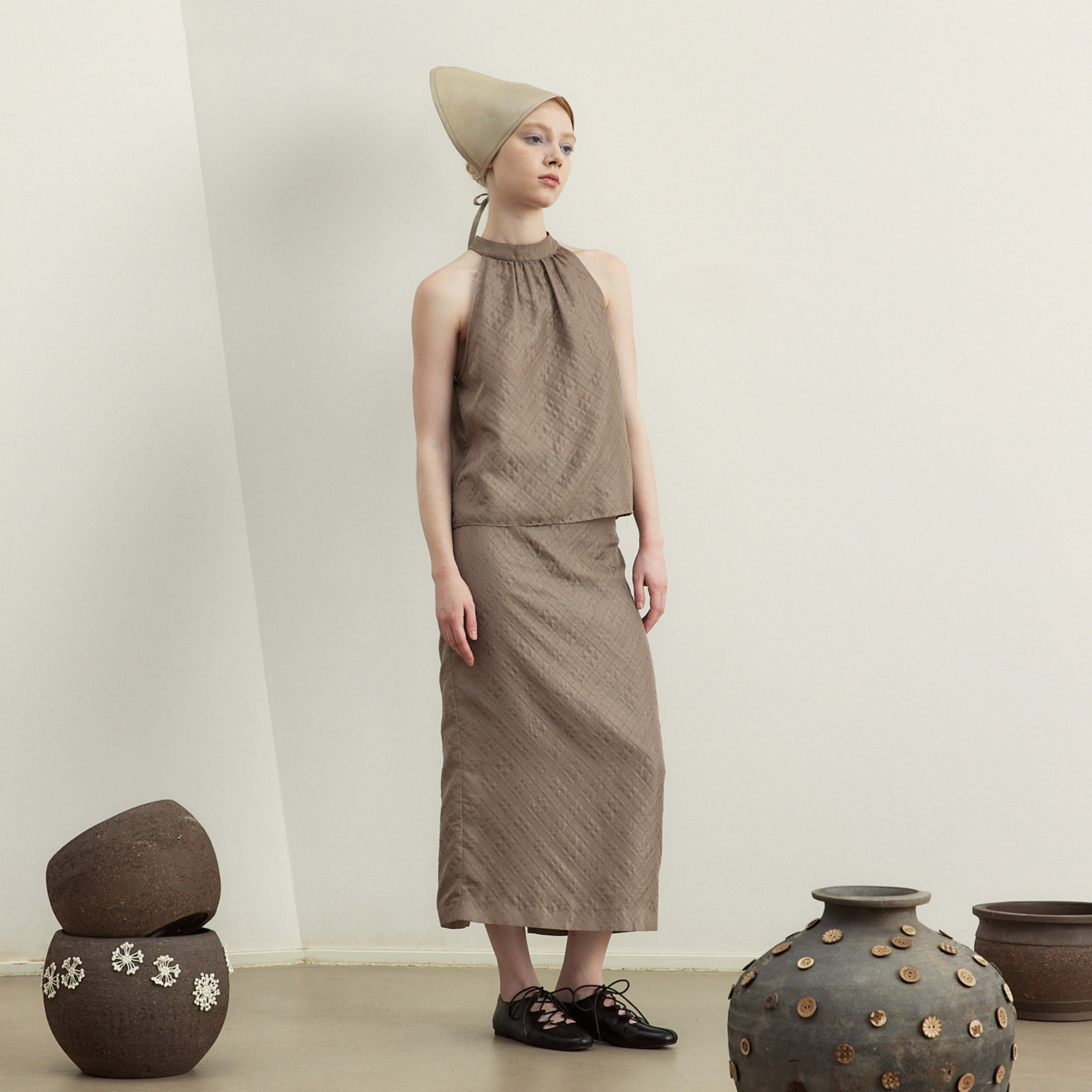 艺之卉丝光肌理感半身裙