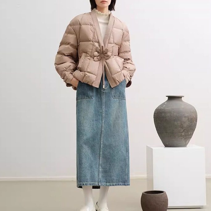 艺之卉设计师款新中式羽绒服