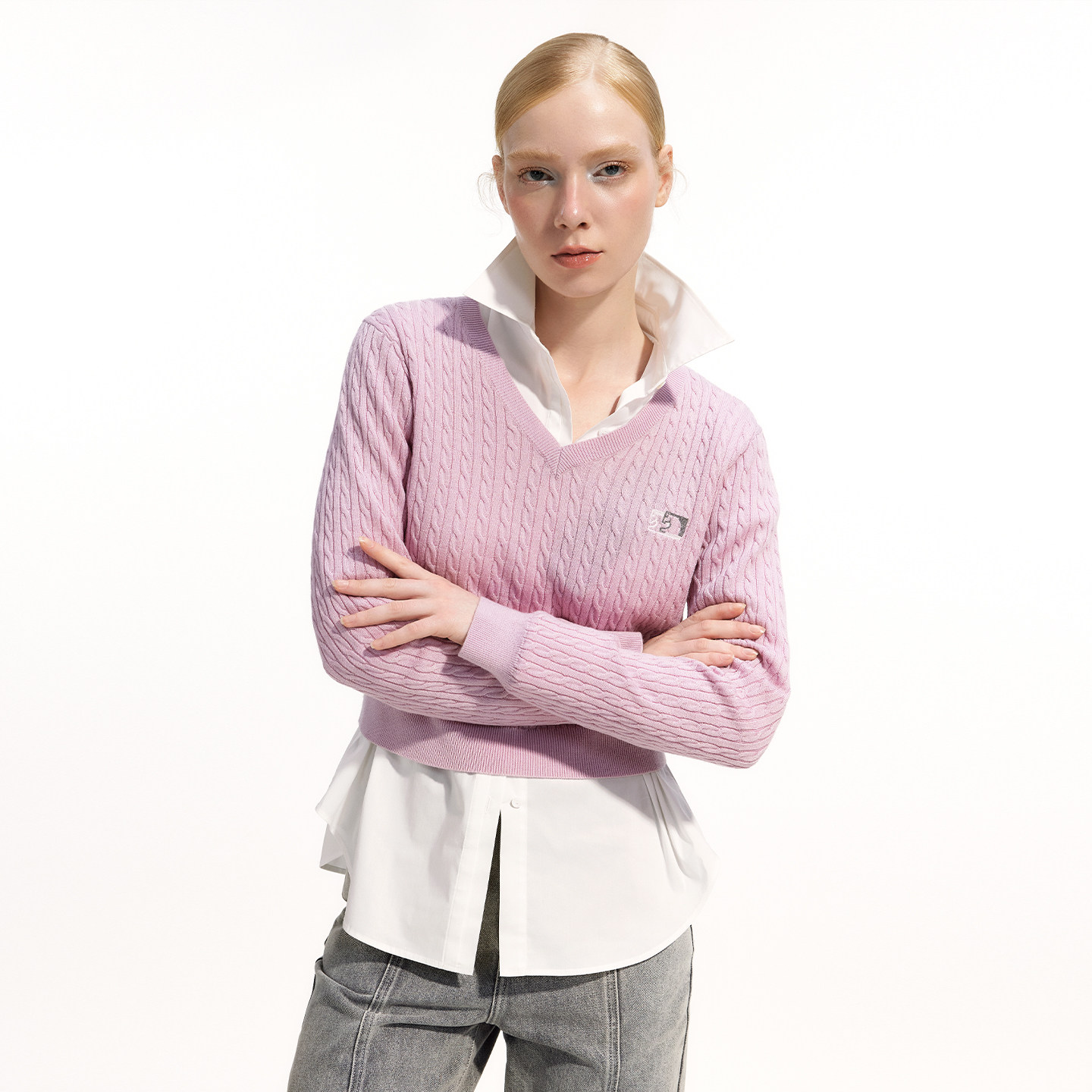 艺之卉复古少女风毛衣针织衫