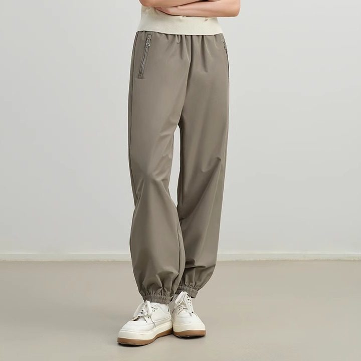 艺之卉丝光面料工装休闲收口长裤