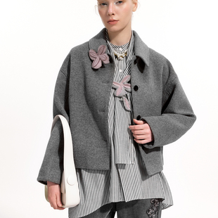 【新年限定款】【送衬衫】艺之卉绵羊毛大衣双面呢保暖冬新款