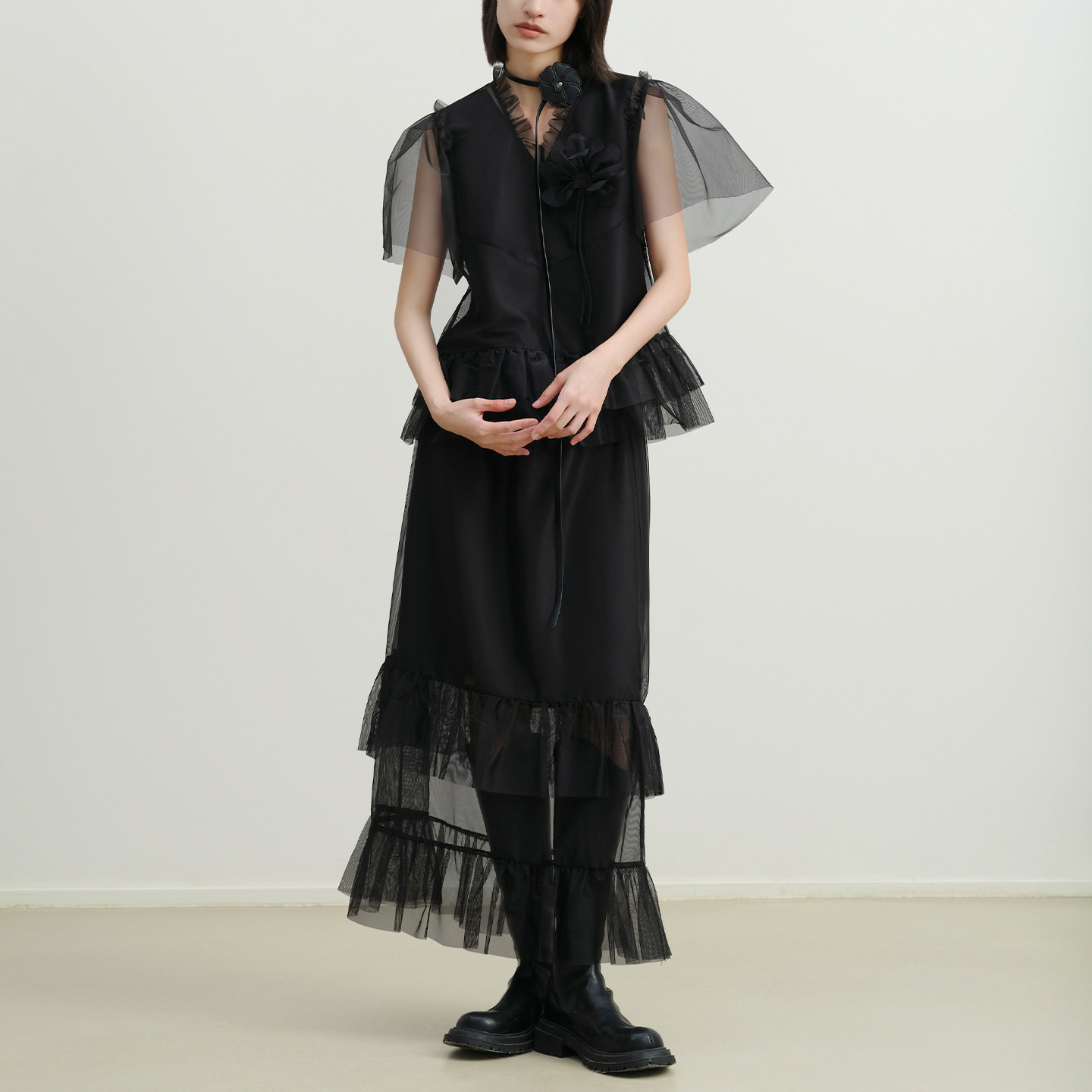 艺之卉优雅浪漫薄纱半身裙