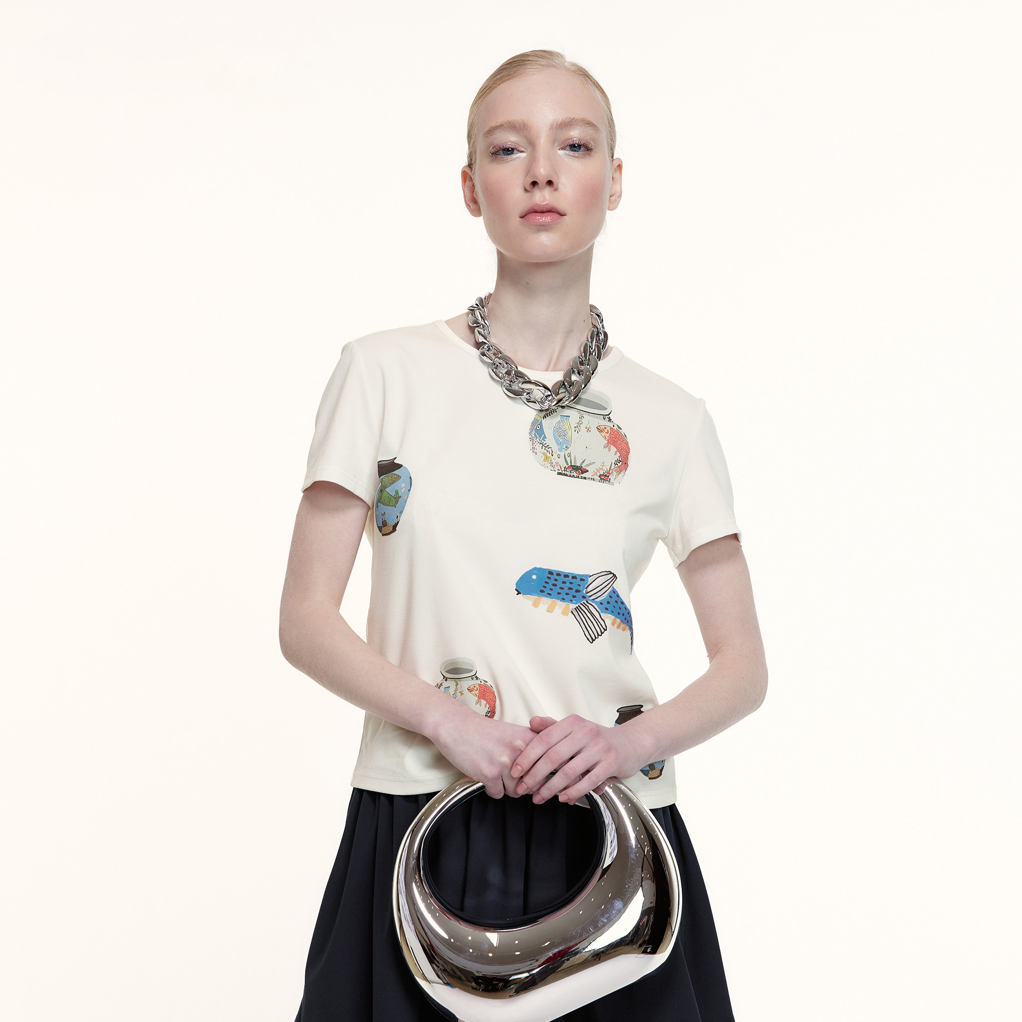 艺之卉时尚童趣世界印花短袖T恤