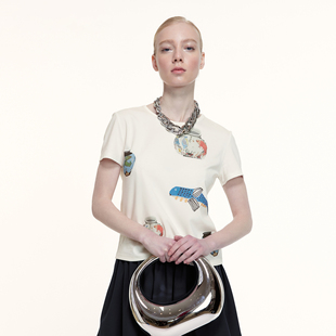 艺之卉童趣世界印花T恤时尚趣味短袖上衣25夏新款