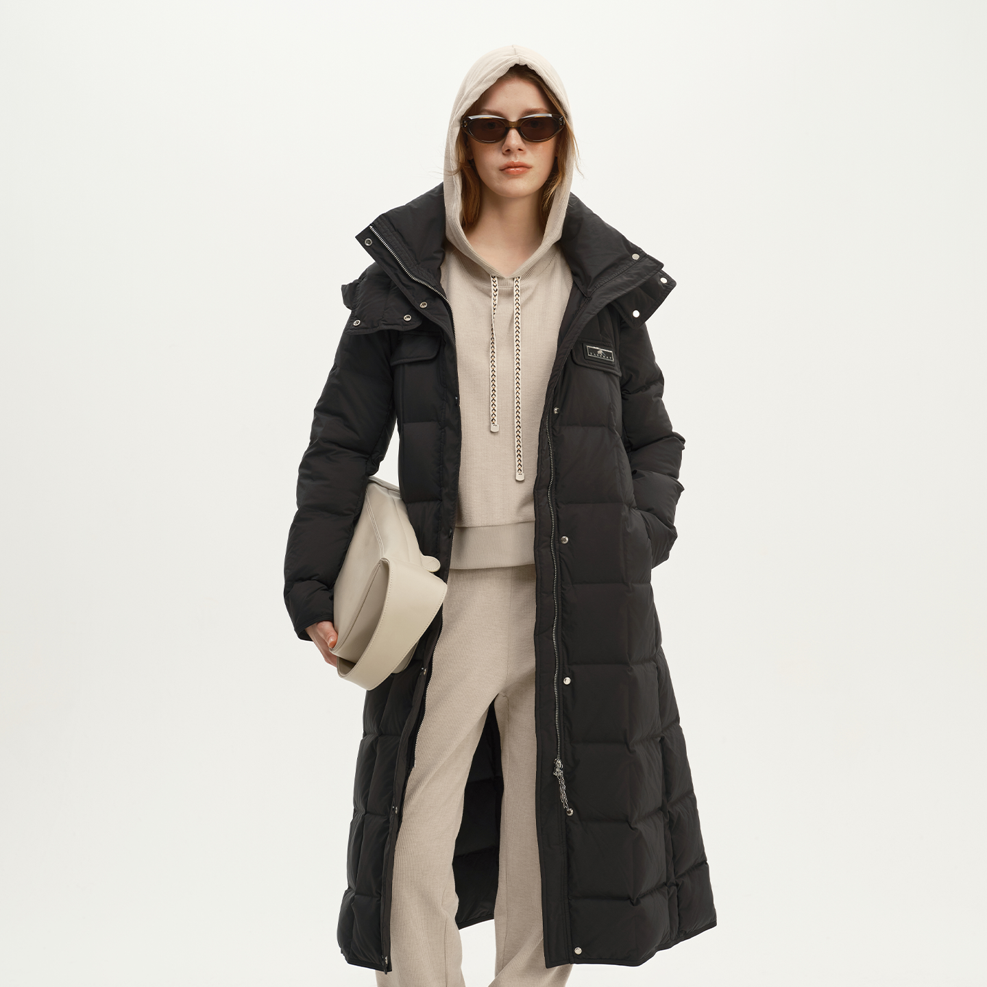 艺之卉高保暖连衣裙式羽绒服外套