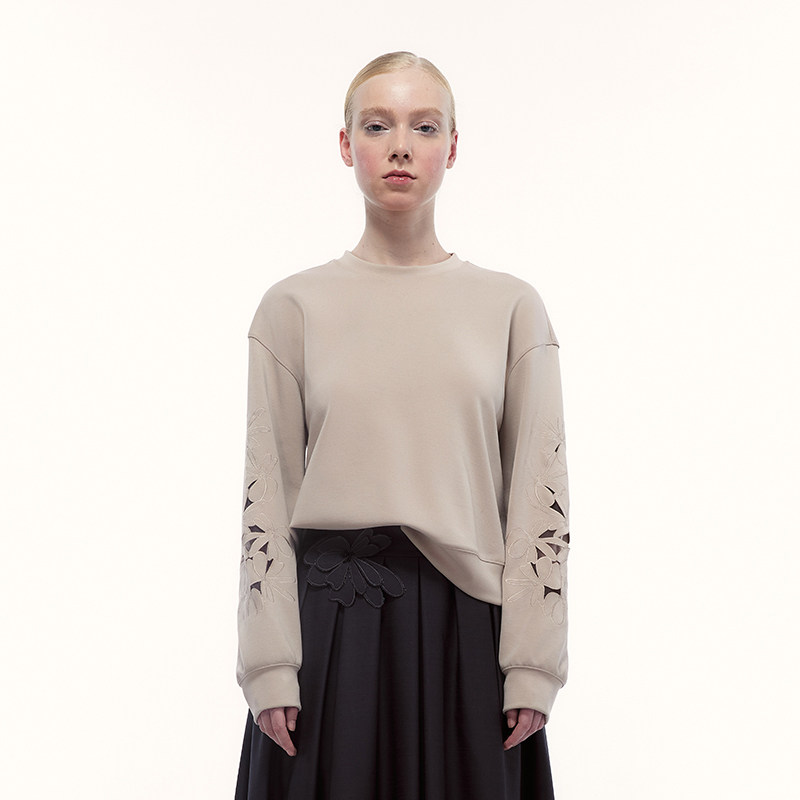 Eachway镂空设计感圆领卫衣