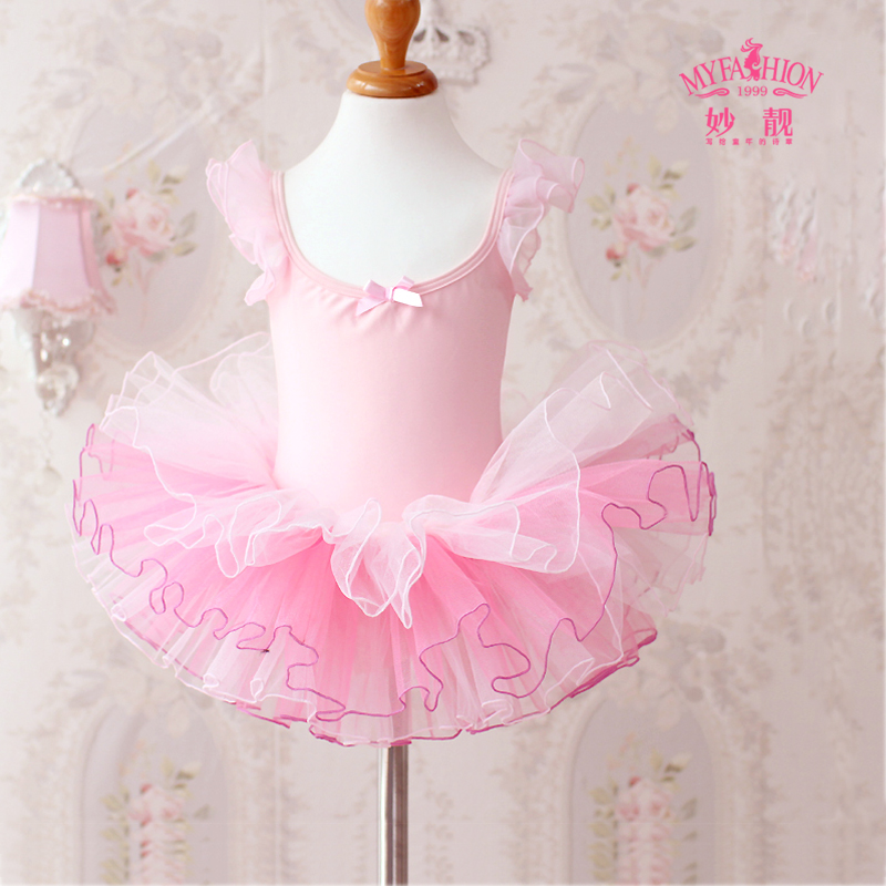 舞蹈服儿童女短袖芭蕾练功舞裙