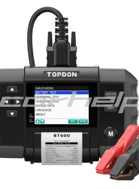 跨境批发多语言TOPDON BT600 BatteryTester12V24V Cranking Test