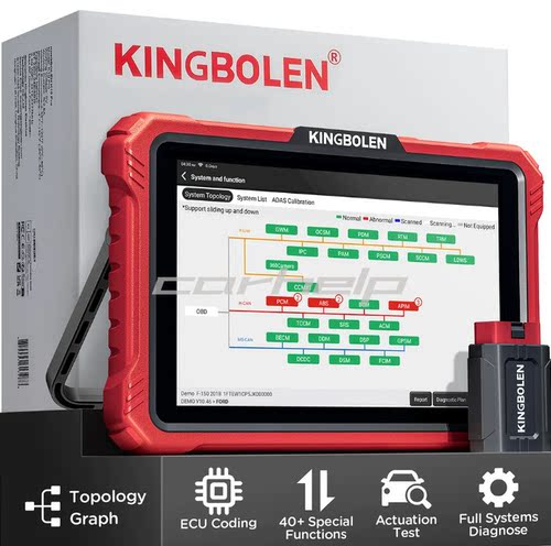kingbolen k10 PRO 汽车故障诊断仪检测仪 X431多语言配配置 OBD2