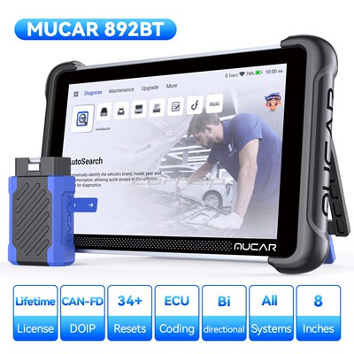 MUCAR 892BT OBD2 Diagnostic Tools Lifetime Free update CANFD