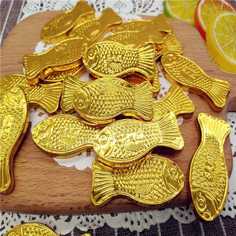 马大姐金鱼巧克力新年糖果烘焙蛋糕装饰巧克力喜糖散（代可可脂）