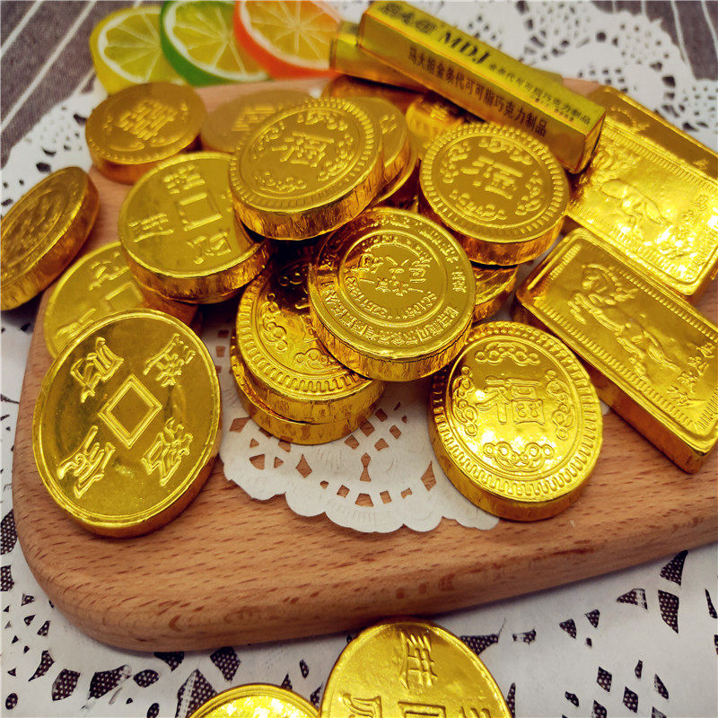 马大姐金币金条元宝马到成功巧克力新年糖果巧克力喜（代可可脂）