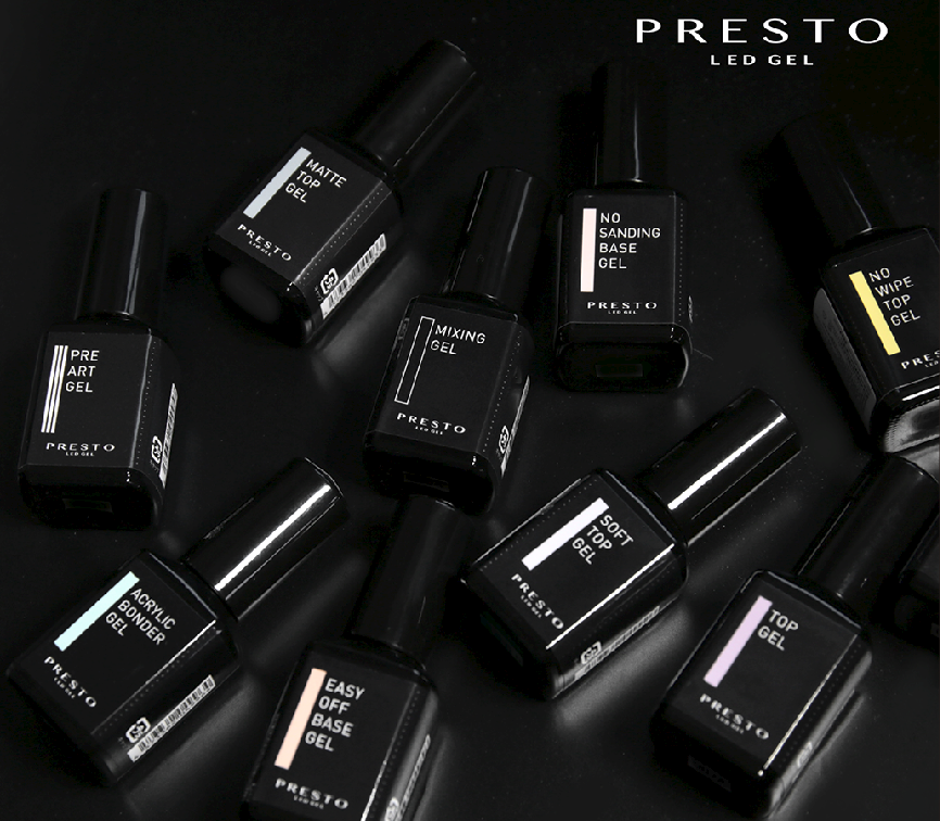 正品Presto新包装 瓶装美甲功能胶 底胶封层 磨砂 免洗 硬式